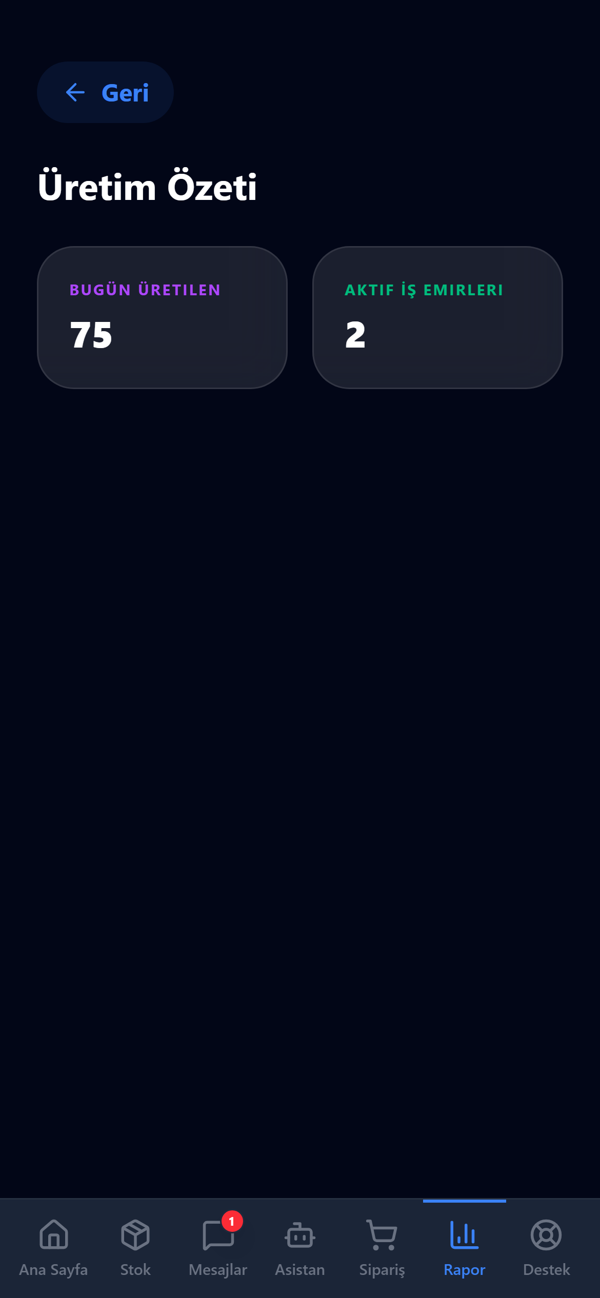 Zickro Mobile Hub yönetim raporu