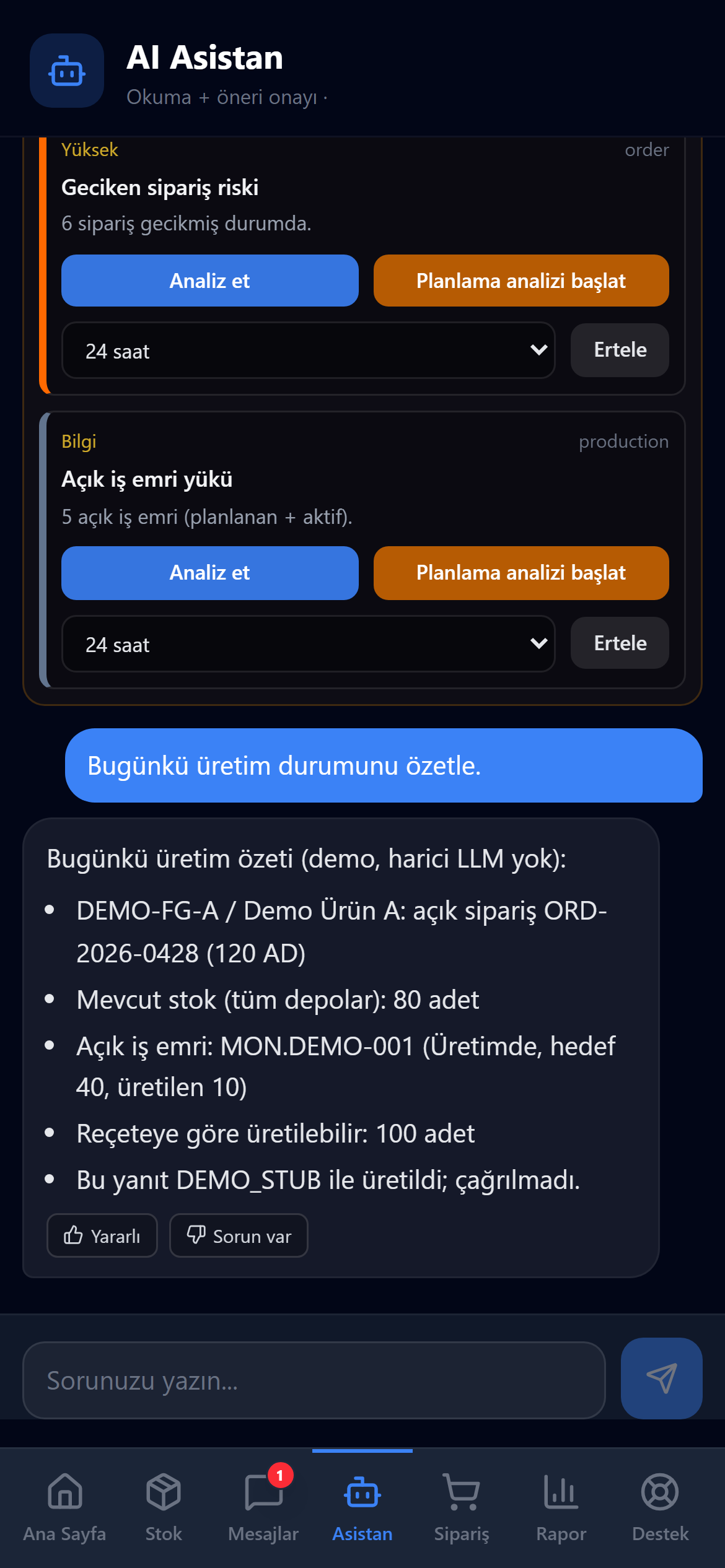 Zickro Mobile Hub AI Asistan